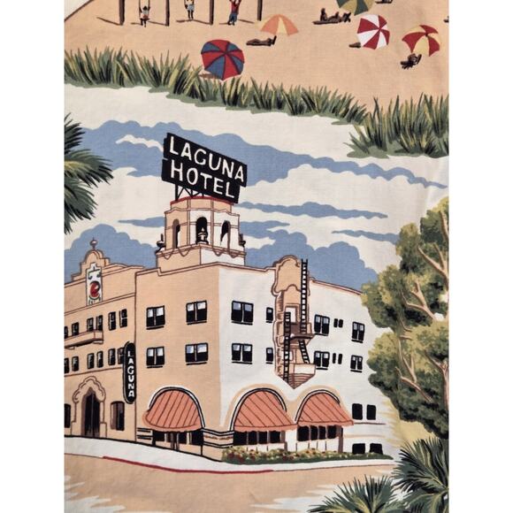 REYN SPOONER Laguna Beach Men's California Landmarks Aloha Hawaiian Shirt | M - Picture 15 of 16